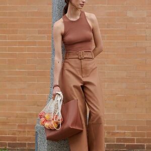 Everlane Structured Cotton Belted Pant